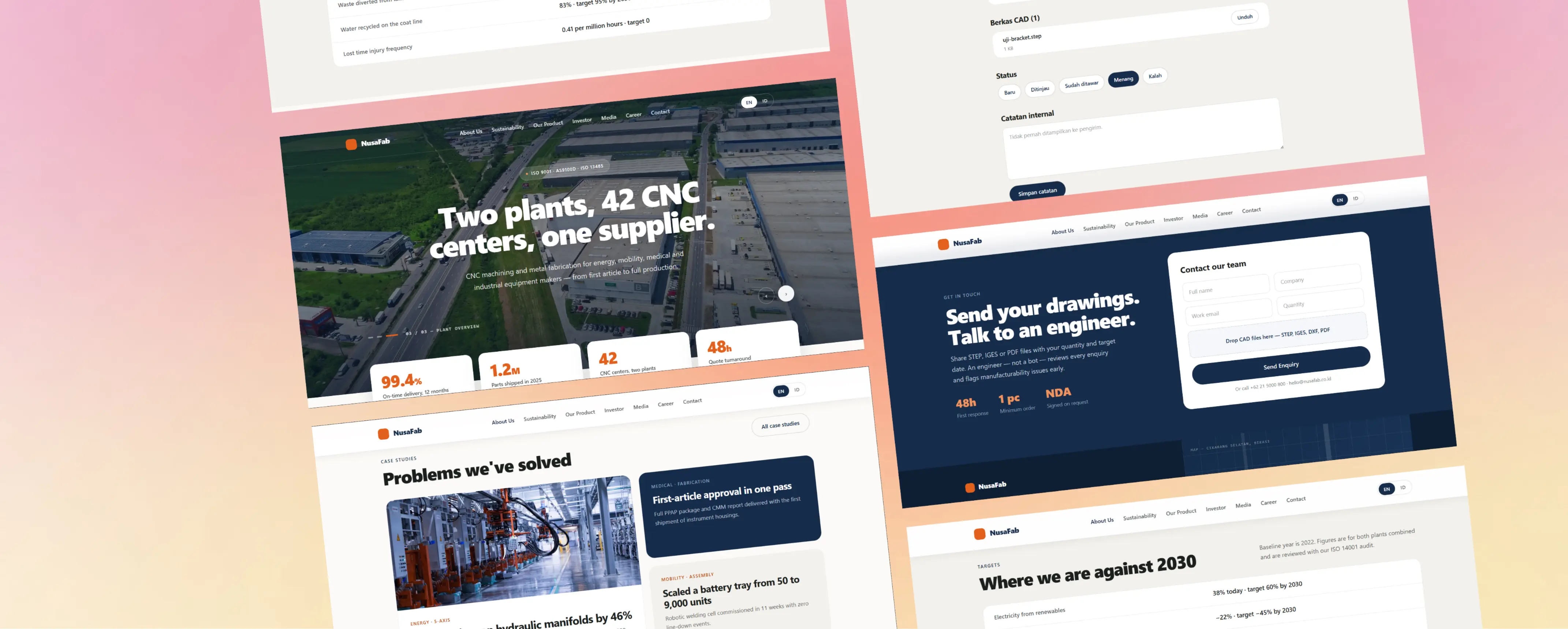 The bilingual home page
